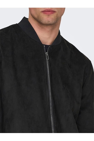 Only & Sons Onslucas Fake Suede Bomber Otw Noos Erkek Siyah Mont - 22027463