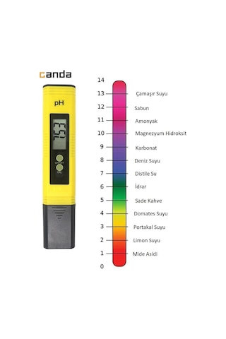 Candagrup Dijital Ph Metre Otomatik Kalibrasyonlu Su Sıvı Akvaryum Ph Ölçer 471318917
