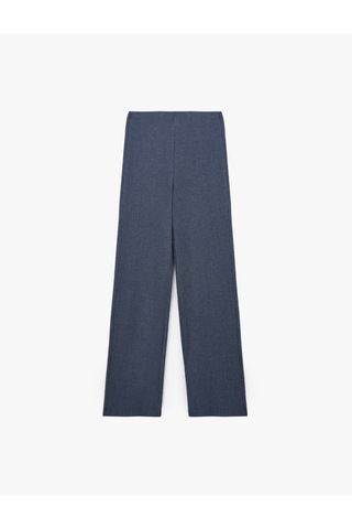 Koton Bürümcük Kumaş Slim Fit Uzun Düz Paça Pantolon Lacivert 6wak40042ek Lacivert