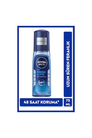 Men Erkek Pump Sprey Deodorant Fresh Active 75 Ml,ter Kokusuna Karşı Koruma,alüminyum İçermez