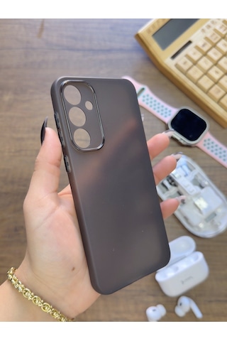 Samsung Galaxy S23 Fe Uyumlu Süper İnce Mat Ultra Thin Silikon Kılıf Buzlu Siyah