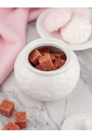 Get&joy Seramik Şekerlik Güller 300 Ml 211692842 Beyaz