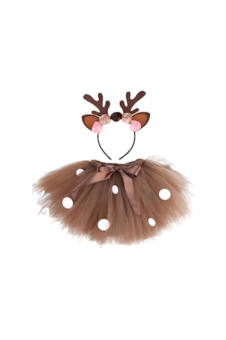 Kızlar Tutu Etek Çocuklar Cosplay Kabarık Kahverengi Geyik