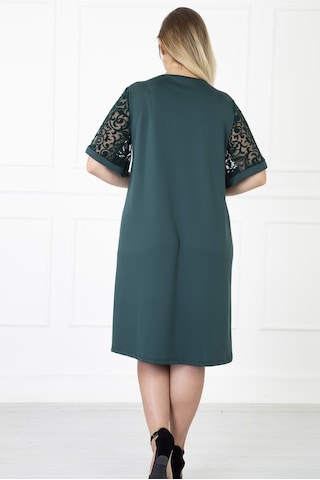 Kimono Kol Yeşil Büyük Beden Elbise 31B-1180 Yeşil