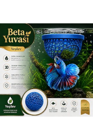 Beta Balığı Mavi Betta Dinlenme Alanı & Üretim Yuvası