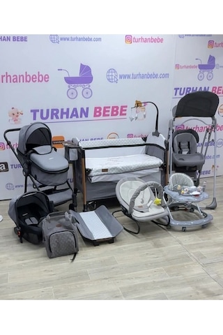 Yeni Doğan Luxury Lüx Bebek Çeyiz Seti Gri Gri