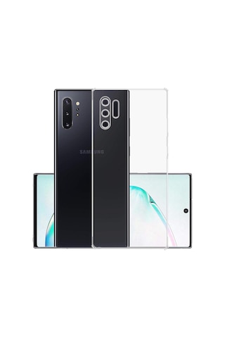 Adige Samsung Galaxy Uyumlu Note 10 Plus Kılıf Kamera Korumalı Süper Silikon