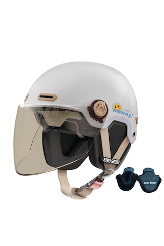 Eternal Luck 3c Kulak Koruma Sıcaklığı Four Seasons Elektrikli Araç Kaskı Beyaz