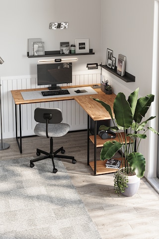 Bofigo Çalışma Masası Ofis Masası Köşe Masa Bilgisayar Masası Odin 7 Çam