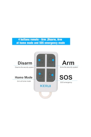 Konesam Keruı Rc531 433mhz Ev Ofis Dükkan Alarm Kumandasä : Engelleme/çä Karma/acil Alarm/evde Engelleme Fonksiyonlu 50m Menzil Abs Plastik