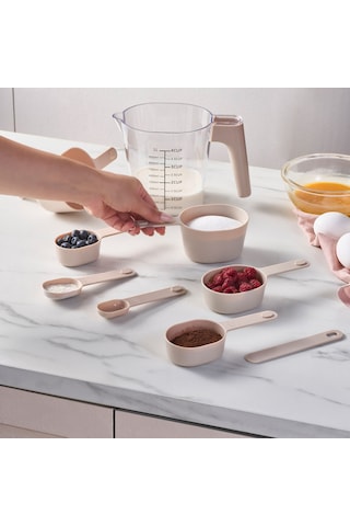Karaca Ekin Hazneli Ölçü Kabı & Kaşığı Seti Çok Renkli