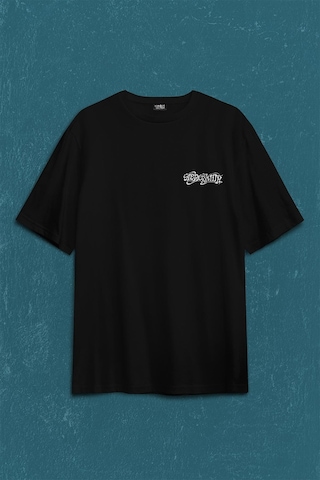 Aerosmith Steven Tyler Black On Black Wings Sırt Ön Baskılı Oversize Tişört Unisex T-shirt 001