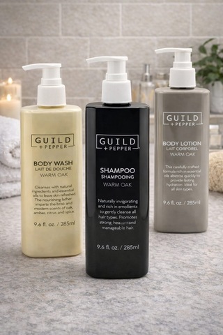Guild + Pepper Warm Oak Serisi 3 Lü Bakım Seti Şampuan + Duş Jeli + Vücut Losyonu 285 Ml Tüm Saçlar