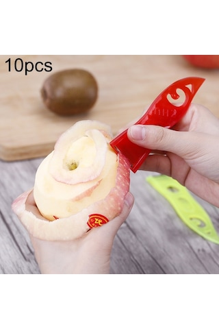Sones 10 Adet A2233 Ev Sebze Meyve Peer Plastik Kesme Bıçağı, Renk Rastgele Teslimat