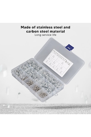 Suofeng 150 Adet Çift Tel Yaylı Boru Klembi, Çelik Malzeme, 5-14mm 10 Farklı Boyut, Dayanıklı Ve Korozyona Dirençli, Tarım Ve Sanayi Uygulamaları İçin