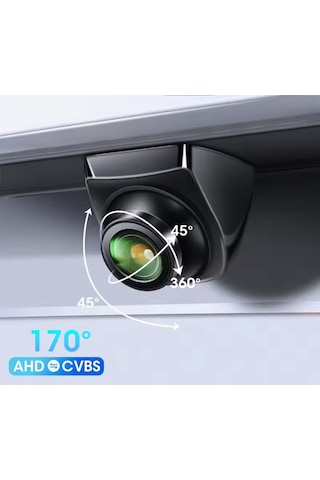 Pramit Geri Görüş Park Kamerası 1080p Ahd 170 Derece Balık Gözü 360 Dönen Ahd-cvbs Park Çizgi Ayarlı