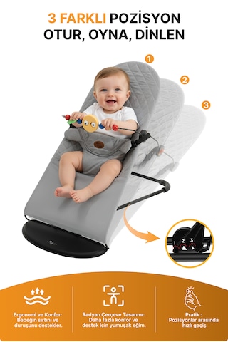 Livenzi Mobibaby Anakucağı Cotton Deluxe - Gri