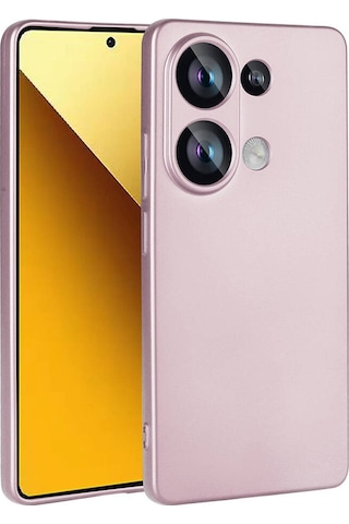 Noktaks - Xiaomi Uyumlu Xiaomi Poco M6 Pro 4g - Kılıf Mat Renkli Esnek Premier Silikon Kapak - Rose Gold