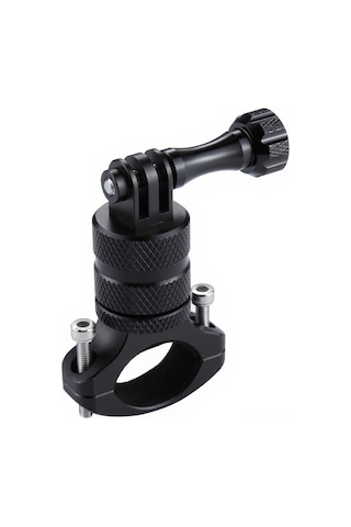 Fosenze Puluz Alüminyum Allyuminiyum Bisiklet Tutucu 360 Derece Döner, Gopro Hero 11/10/9/8, Dragon Touch, Akaso, Sjcam Kamera İçin Uyumlu, Vidalı Montaj, Siyah