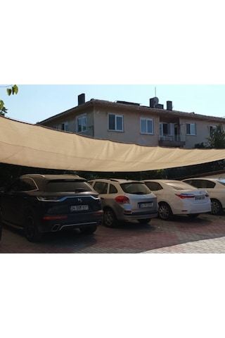 Gölgelik File - Çit Filesi - 95'Lik Şeritli Halkalı - Krem - Gölgelik Tente - Çit Örtüsü