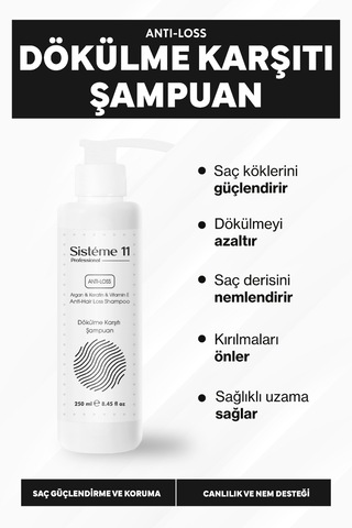 Sisteme 11 Dökülme Karşıtı Şampuan 250 Ml Dökülen