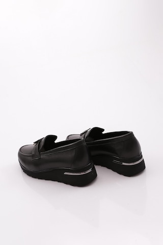 Dgn 691 Kadın Loafer Ayakkabı Siyah Napa