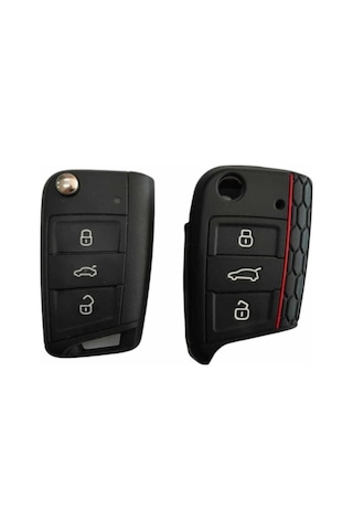 Silikon Anahtar Kılıfı Seat Skoda Vw Golf Leon Polo Ibiza Süper B Passat Tiguan Alteca Arona