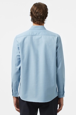 Lacoste Men's Regular Fit Erkek Düğmeli Gömlek Yaka Mavi Gömlek