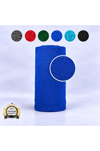 Hortumtech Kıvırcık Paspas Kir Tutucu Pvc Kapı Önü İç Dış Mekan Eko 12 Mm - Mavi 120 X 160 Cm
