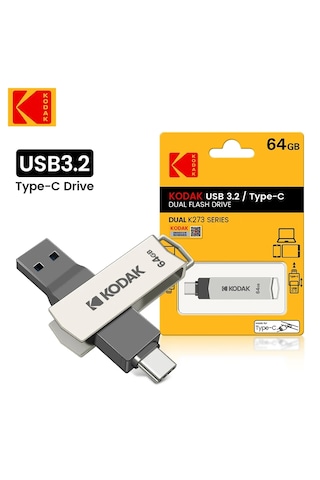 Kodak 64gb.typec Usb 3.2 Apple Uyumlu iPhone 15  Ve Type-c Girişli Tüm Cihazlar