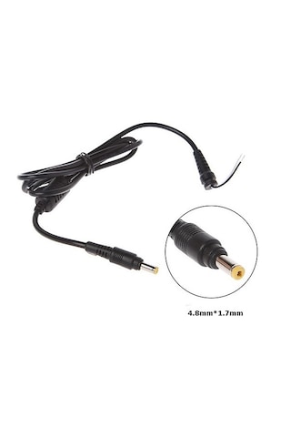 Navidata Nvd-yd7 4,8x1,7 Mm Hp Notebook Adaptör Tamir Kablosu 4.8mm-1.7mm Sarı Uç 4.8x1.7 Dc Kablo 1,2m