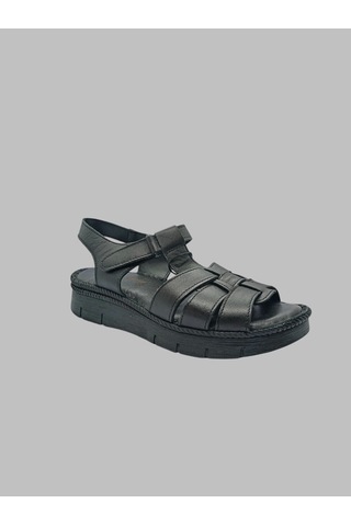 Pierre Cardin Pc-5142 Kadın Deri Sandalet Siyah
