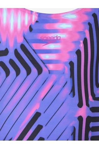 Speedo Digital Baskı Kız Çocuk Yüzücü Mayosu Pembe-mor Pembe-mor