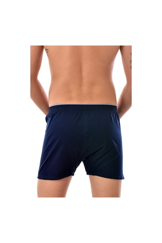 6'Lı Tutku Battal Büyük Beden Boxer Erkek Düğmeli Lacivert