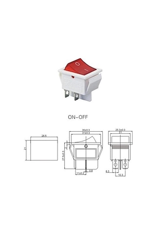 Ic-104b Geniş Işıklı Anahtar On-off Beyaz Kasa Diğer