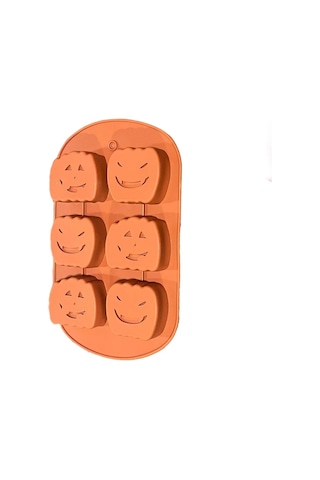 Silikon Kalıp Halloween Cadılar Bayramı Buz Çikolata Kek Kalıbı Turuncu
