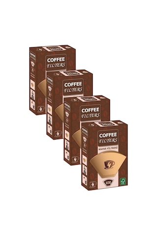 Caffeo Filters No4 100 Adet Kahve Filtre Kağıdı X 4 Adet Diğer