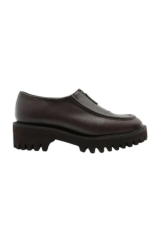Poletto Hakiki Deri Kahve Loafer Düz 780 14-1013 Kahverengi