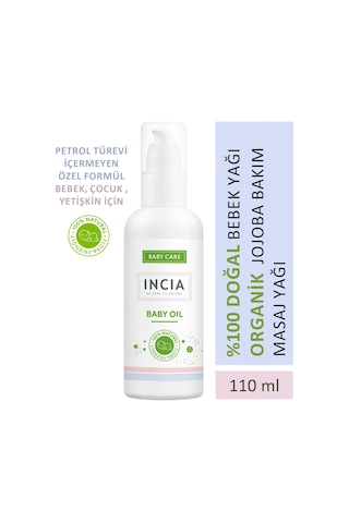 INCIA %100 Doğal Bebek Yağı Organik Jojoba Bakım Masaj Yağı Parafinsiz Bitkisel Vegan 110 ml INCIA %100 Doğal Bebek Yağı Organik Jojoba Bakım Masaj Yağı Parafinsiz Bitkisel Vegan 110 ml