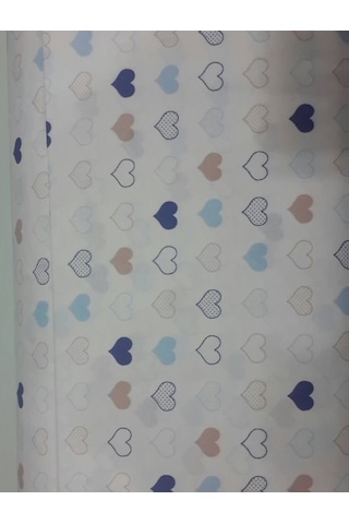 Akfil Poplin Nevresimlik Kumaş Çok Amaçlı En 240 Kalp Desenli (461455938)