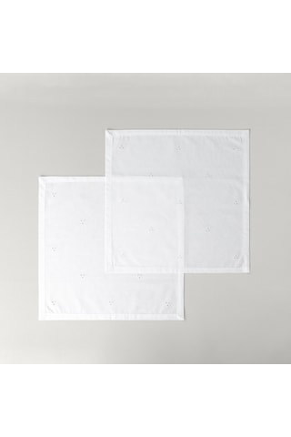 Linens Begonia 45x45 Cm 2'li Peçete Optik Beyaz Beyaz