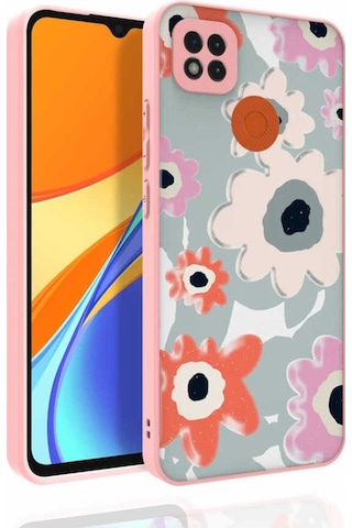 Xiaomi Redmi 9c Kılıf Desenli Kamera Korumalı Parlak Zore Nora Kapak NO5