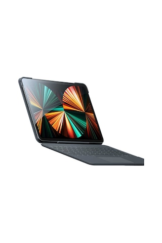 Benks KB02 Apple Uyumlu iPad Pro 12.9 4. Nesil 2020 Kablosuz Klavyeli Kılıf Bluetooth Trackpad Keyboard - ZORE-216909