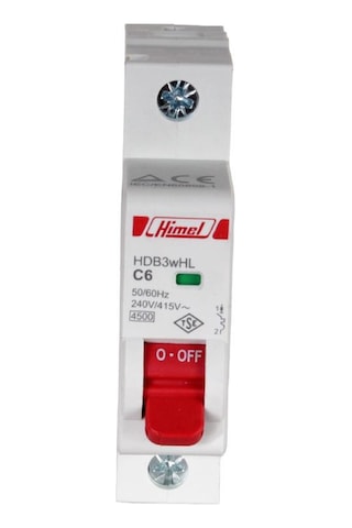 Himel 1x6A 4.5kA C Eğrisi Otomatik Sigorta