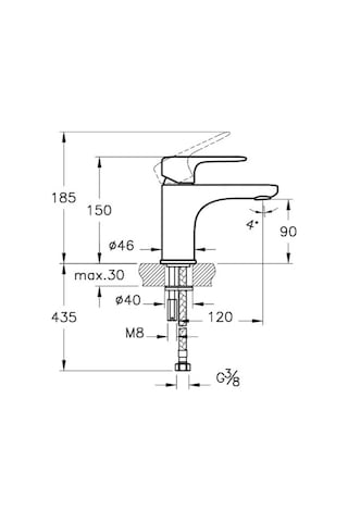 VitrA Root Round Lavabo Bataryası Fırçalı Nikel A4270534
