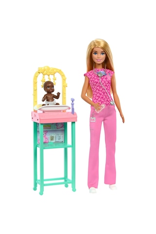 Barbie Bakım Temalı Kariyer Oyun Setleri Doktor Bebek Jcr72