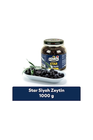Kavlak Star Gemlik Siyah Zeytin Pet 1 KG