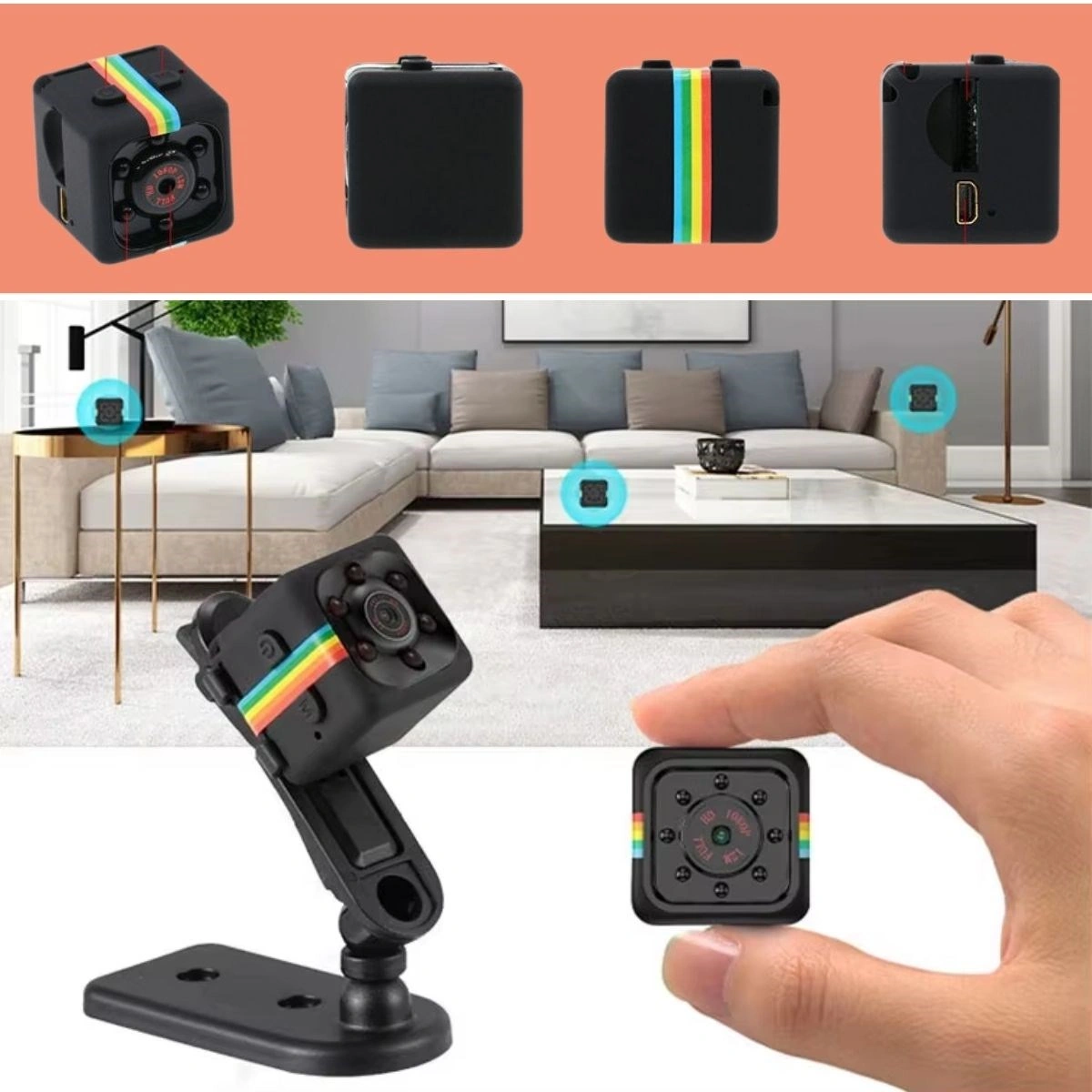 Mcg Mini Boy Küp Tipi Gece Görüşlü Hd Kaliteli Güvenlik Kamerası