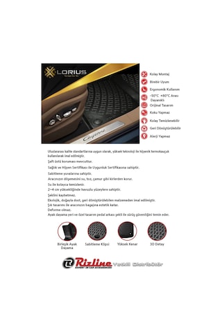 Rizline Toyota Corolla Uyumlu 2006-2012 Bej 3D Havuzlu Paspas