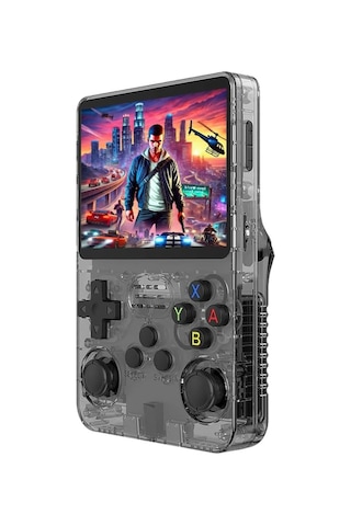Konsol Plus R36S 3.5" IPS Ekran 15 000 Oyun 64 GB Retro El Oyun Konsolu - Siyah